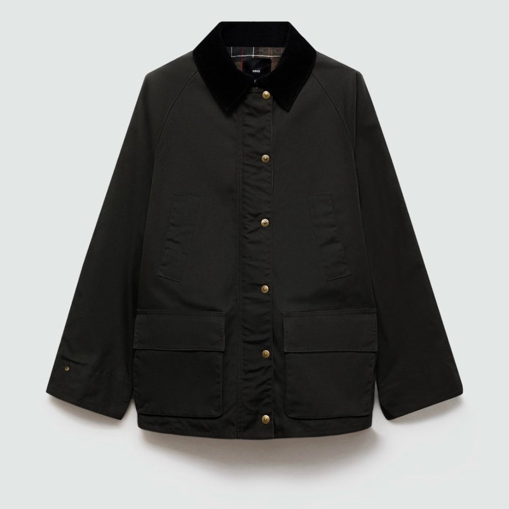 Mango Waxed-effect barn jacket NWT